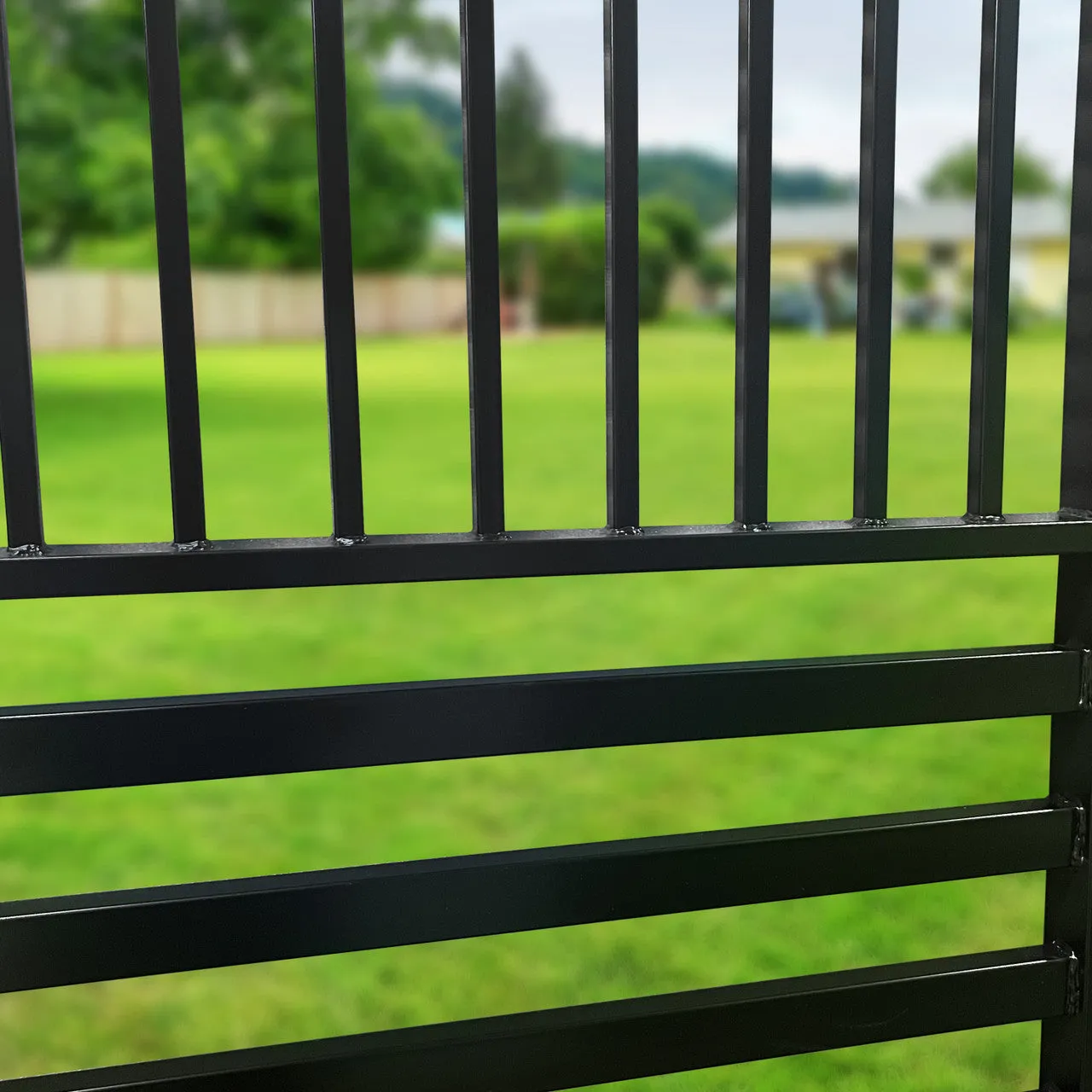 Aleko Steel Dual Swing Driveway Gate - Barcelona Style - 18 x 6 Feet