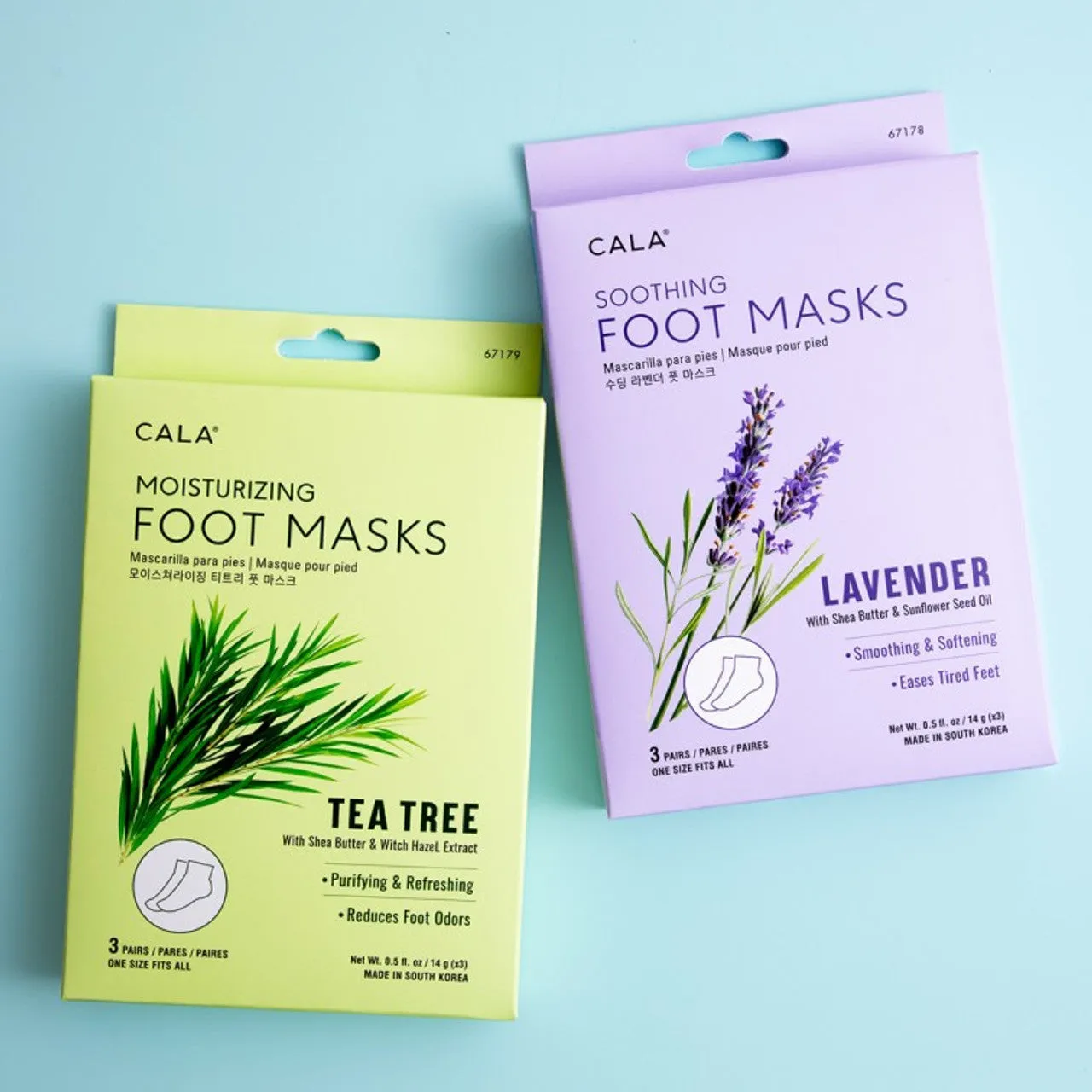 Cala Soothing Foot Mask: Lavender (3 Pairs)