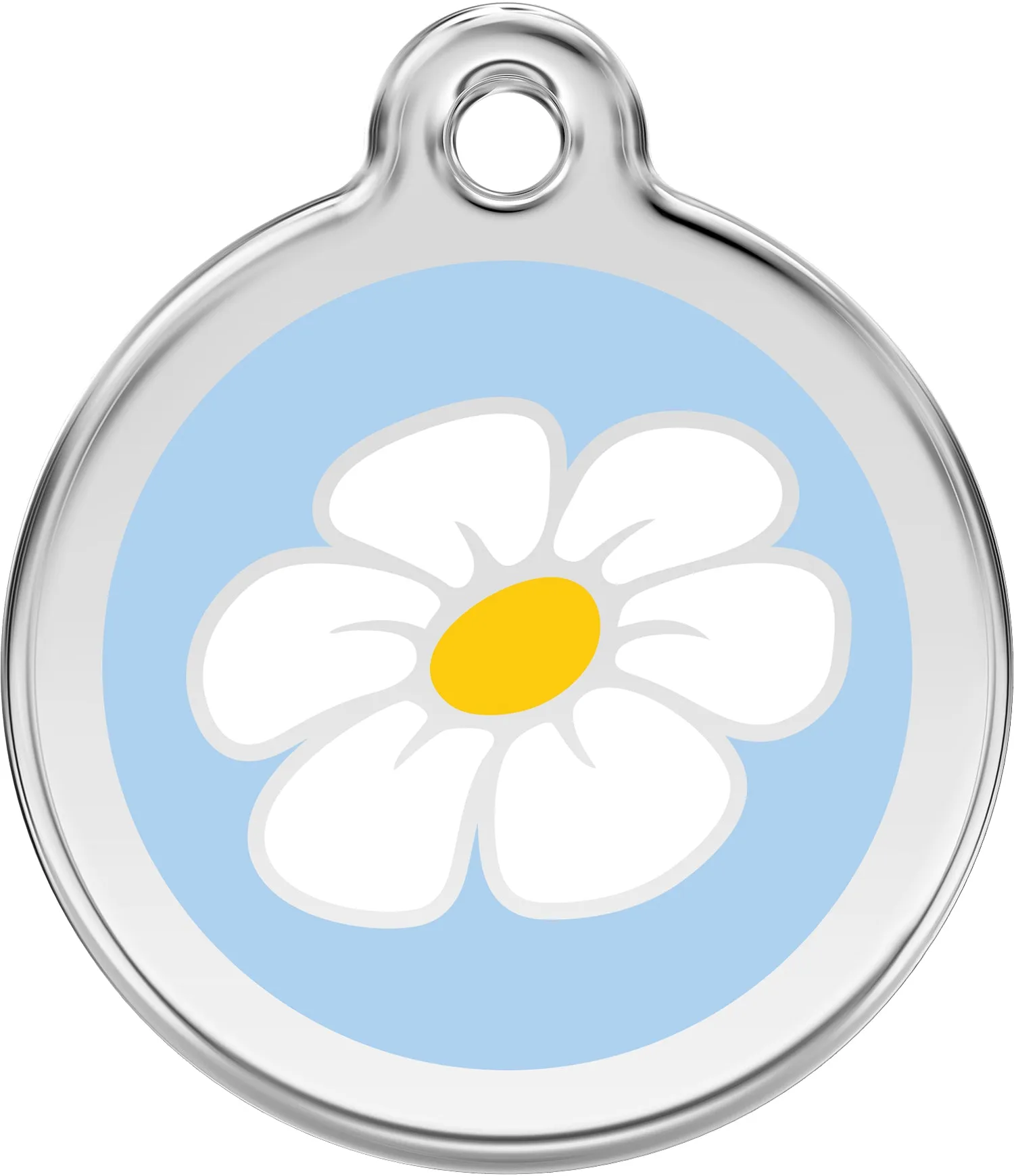 Daisy Flower - Red Dingo Engraved Cat/Dog Tag, Lifetime Guarantee, No Shipping Costs