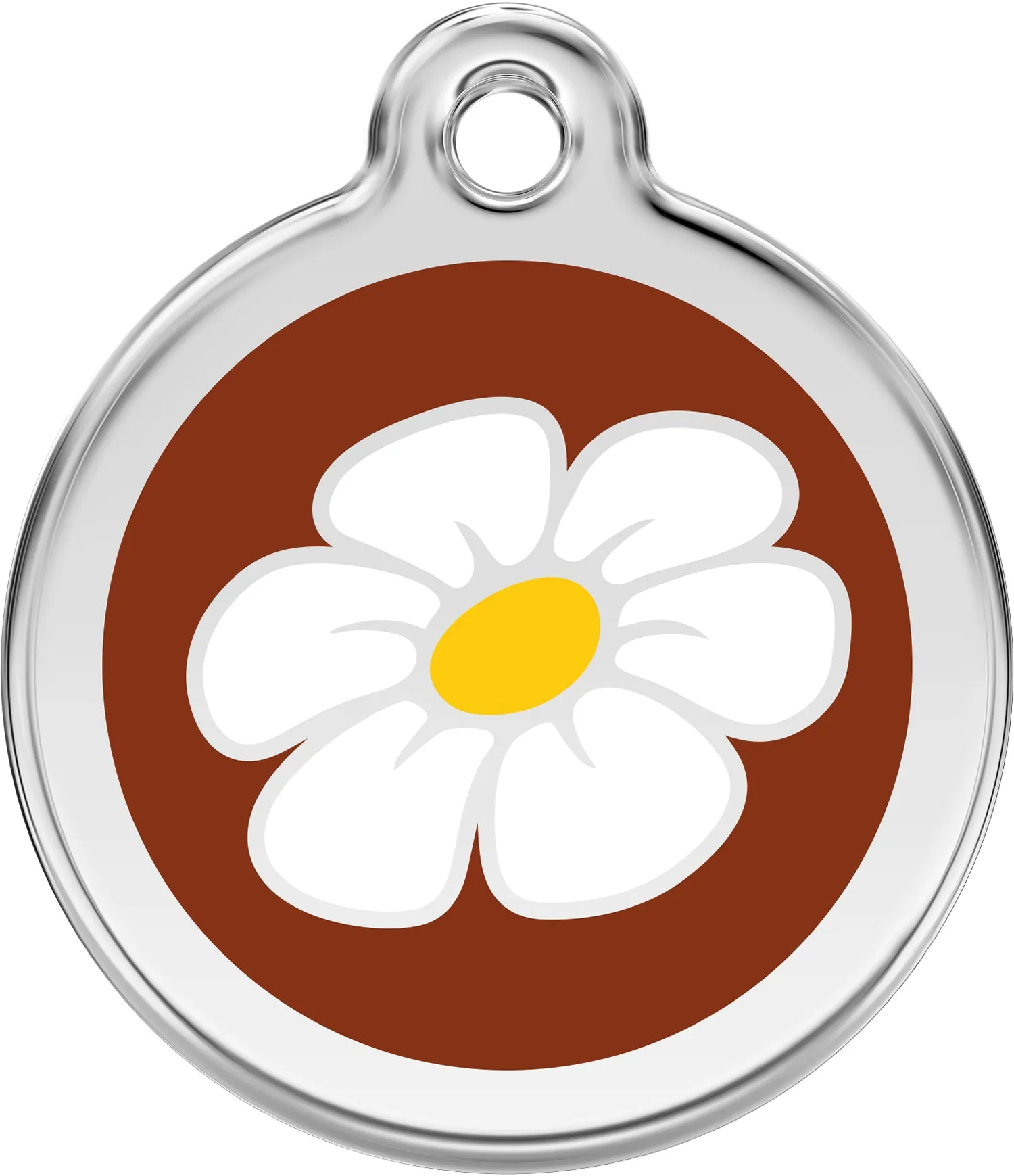 Daisy Flower - Red Dingo Engraved Cat/Dog Tag, Lifetime Guarantee, No Shipping Costs