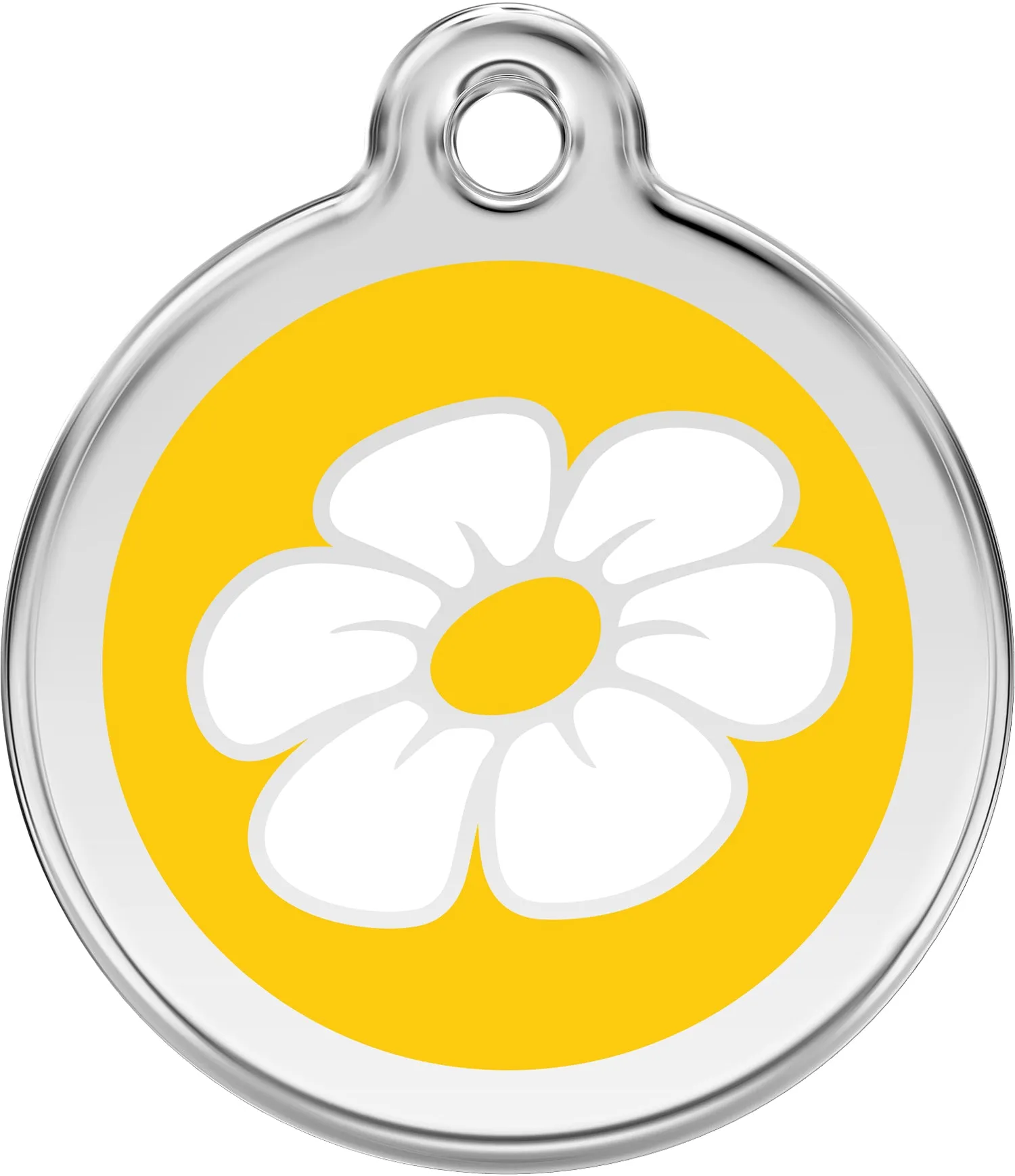 Daisy Flower - Red Dingo Engraved Cat/Dog Tag, Lifetime Guarantee, No Shipping Costs