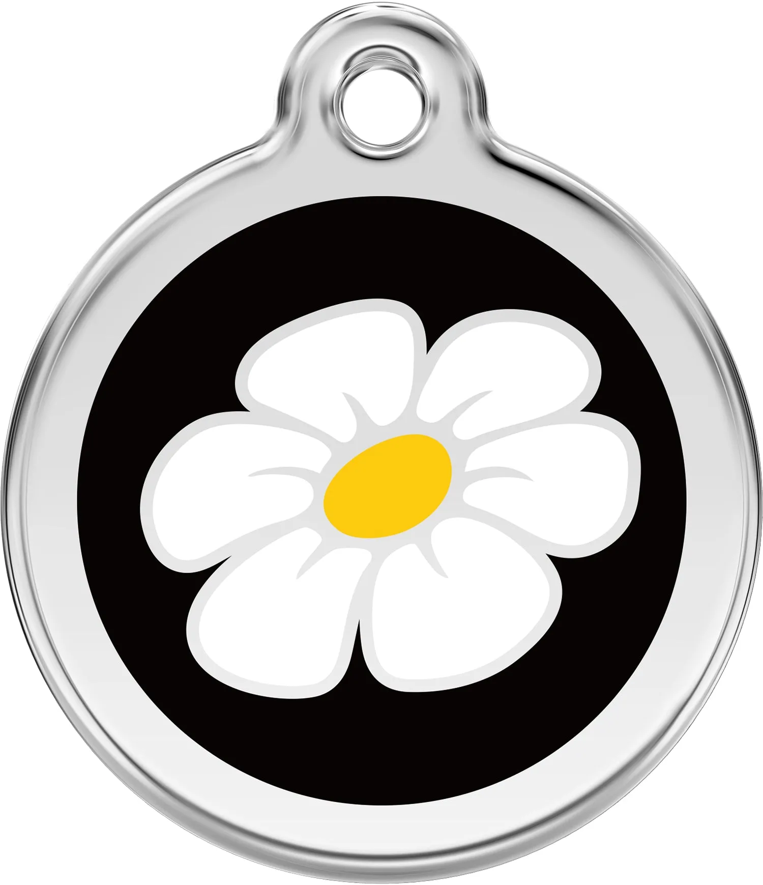 Daisy Flower - Red Dingo Engraved Cat/Dog Tag, Lifetime Guarantee, No Shipping Costs