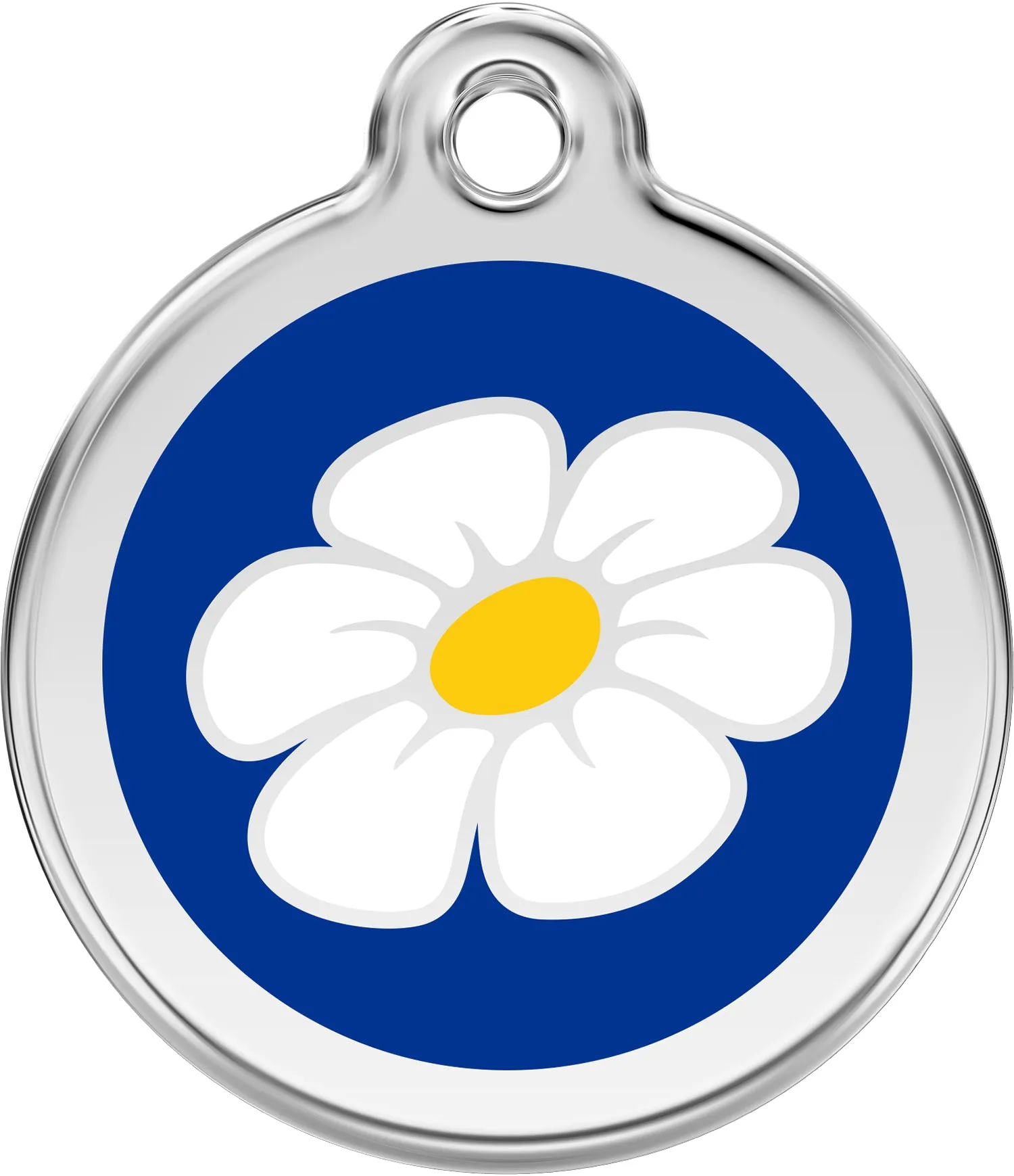 Daisy Flower - Red Dingo Engraved Cat/Dog Tag, Lifetime Guarantee, No Shipping Costs