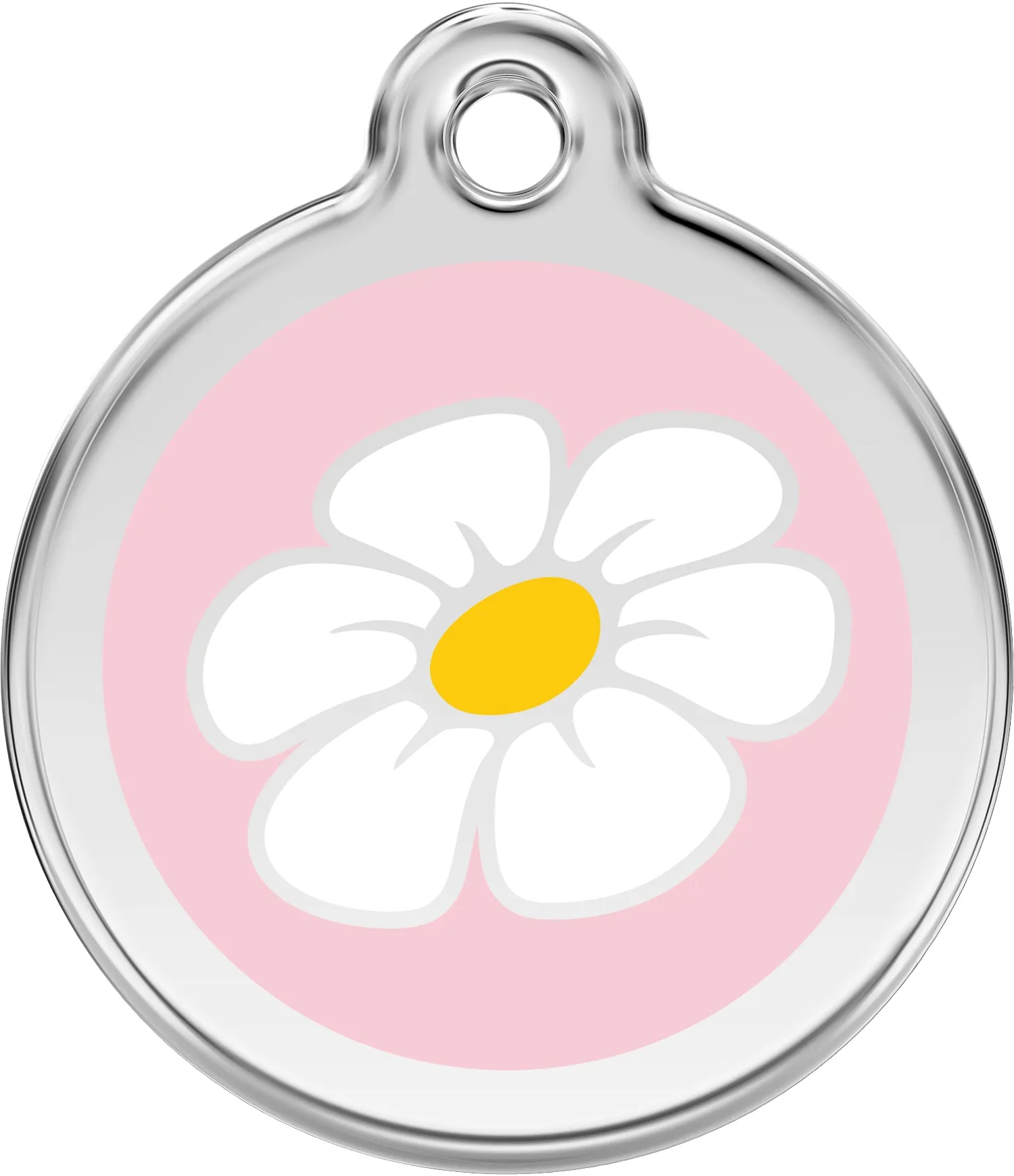 Daisy Flower - Red Dingo Engraved Cat/Dog Tag, Lifetime Guarantee, No Shipping Costs