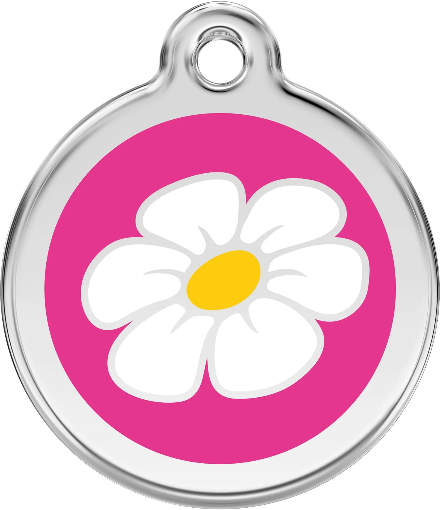 Daisy Flower - Red Dingo Engraved Cat/Dog Tag, Lifetime Guarantee, No Shipping Costs