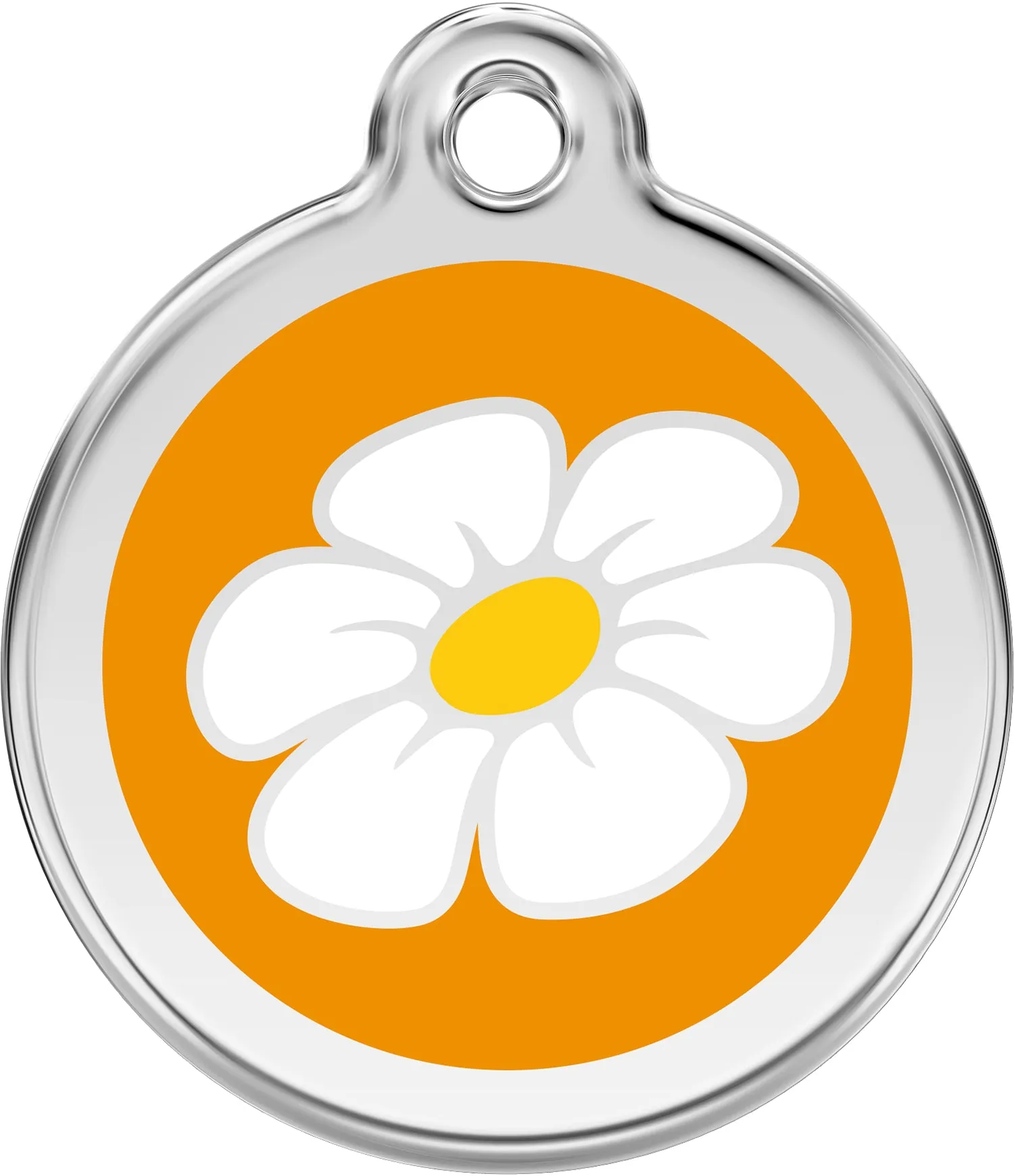 Daisy Flower - Red Dingo Engraved Cat/Dog Tag, Lifetime Guarantee, No Shipping Costs