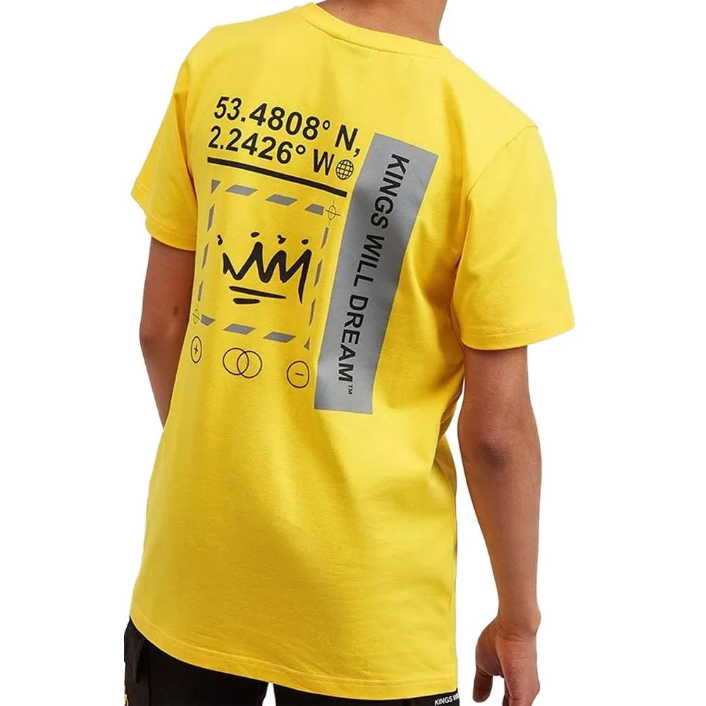 Kings Will Dream Kids Beaumor T Shirt Yellow Black