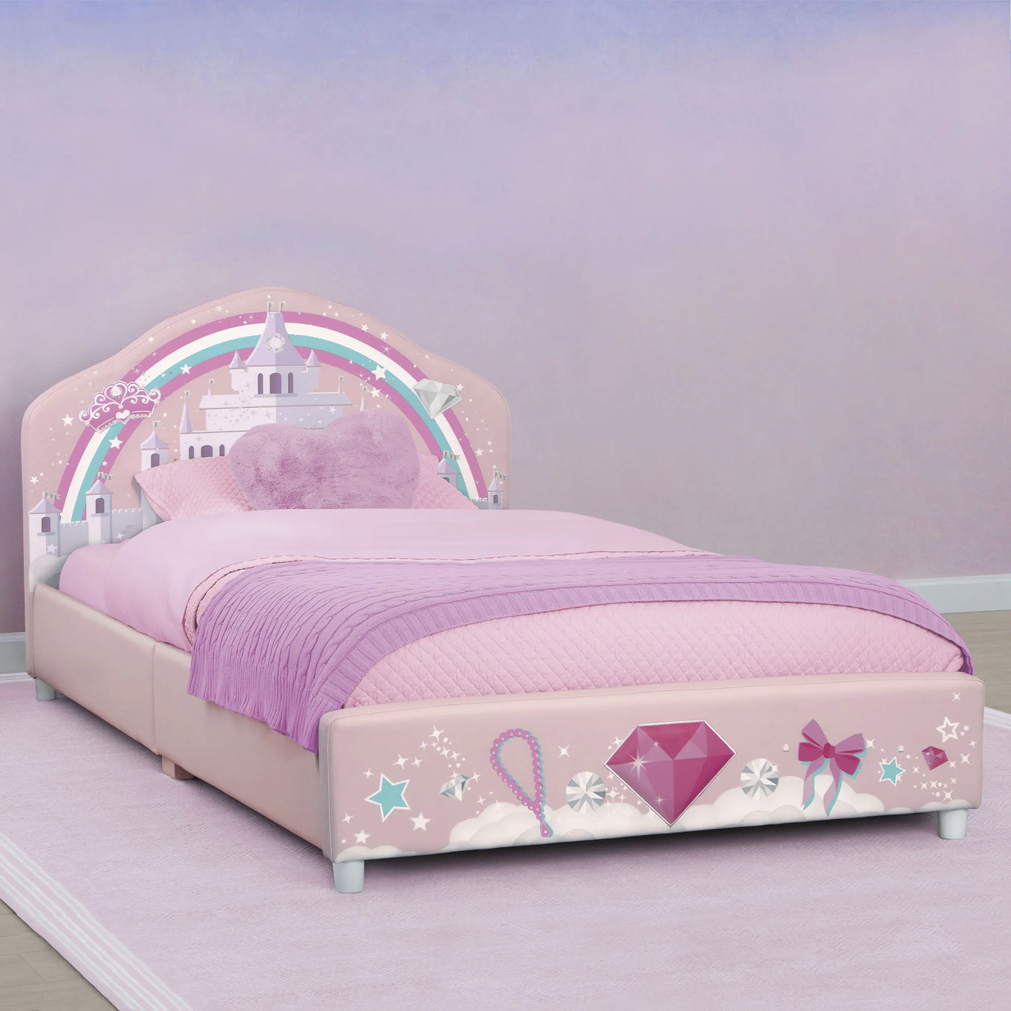Princess Upholstered Twin Bed