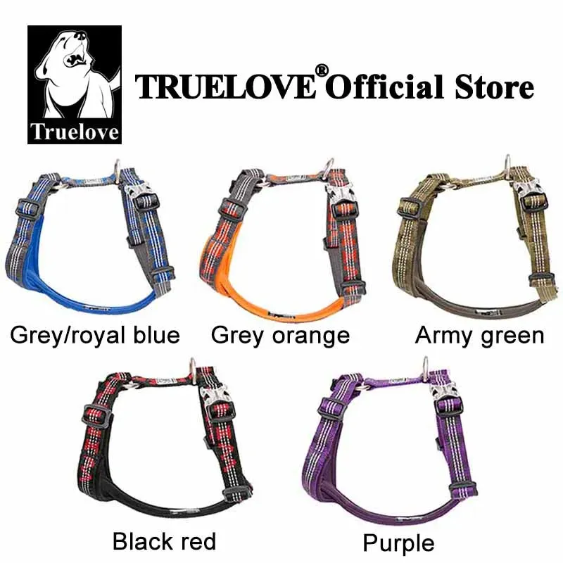TRUELOVE Adjustable Pet Harness - Comfortable, Reflective Vest for Dogs and Cats