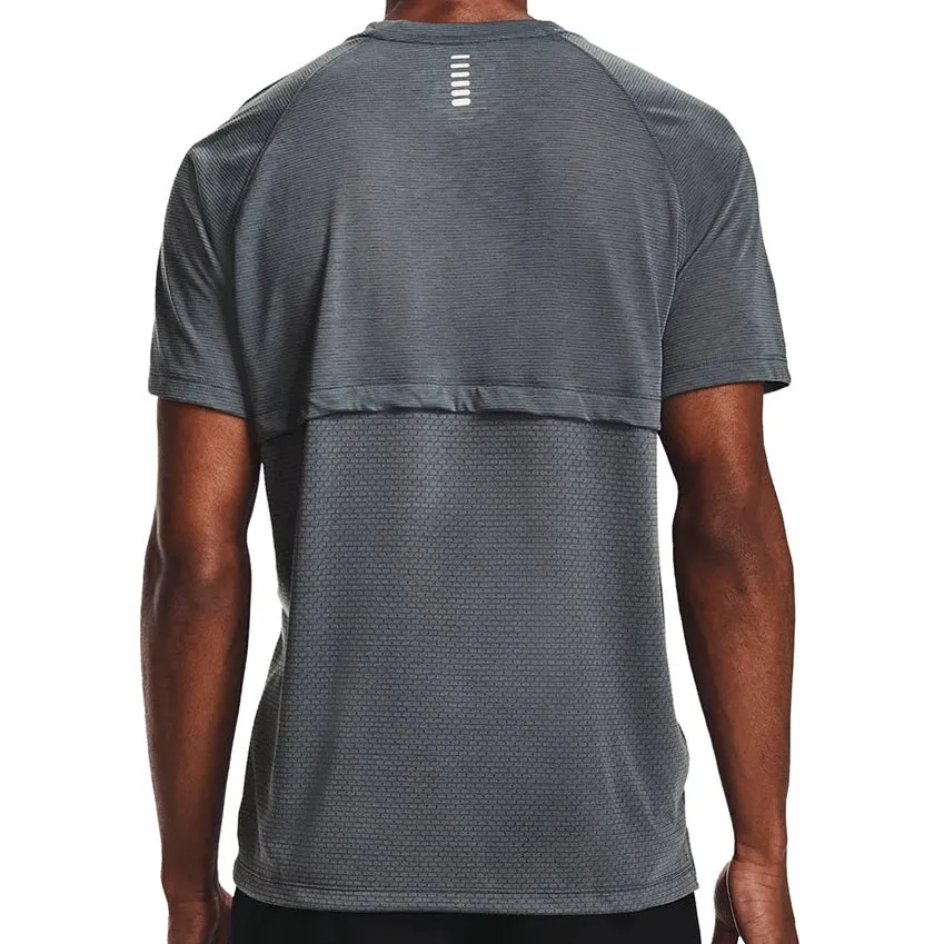 Under Armour Mens Streaker Run T Shirt Pitch Grey Reflective