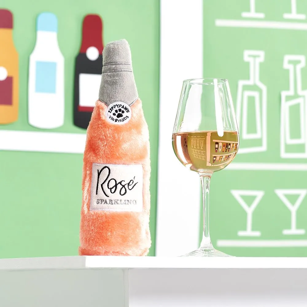 ZippyPaws Happy Hour Crusherz Rosé Plush Dog Toy